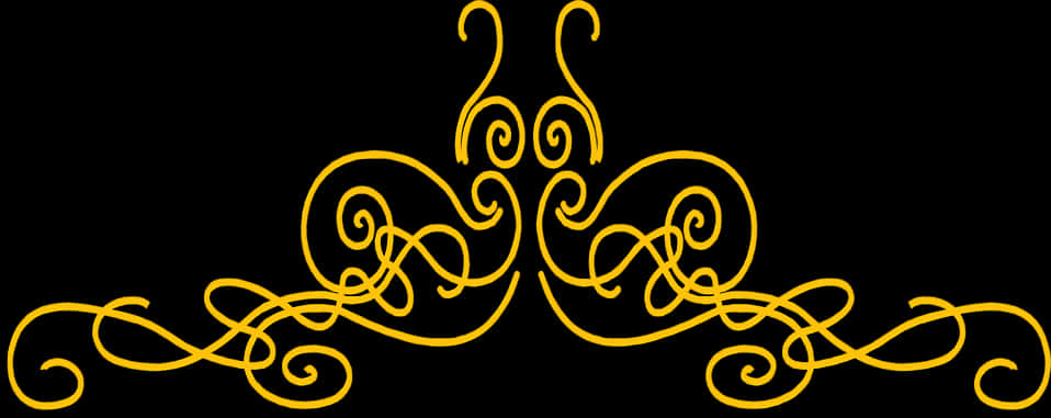 Golden Flourish Design Element