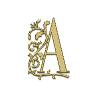 Golden Flourish Letter A