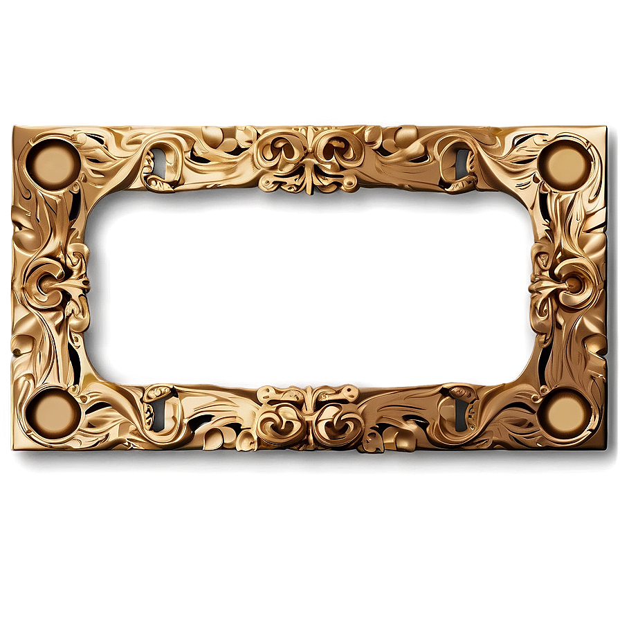 Golden Frame For Diploma Png Nom35