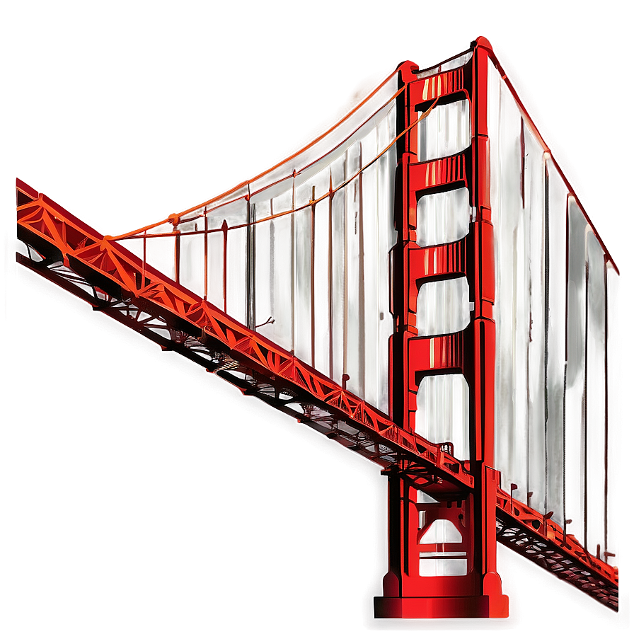 Golden Gate Bridge Artistic Illustration Png 06122024