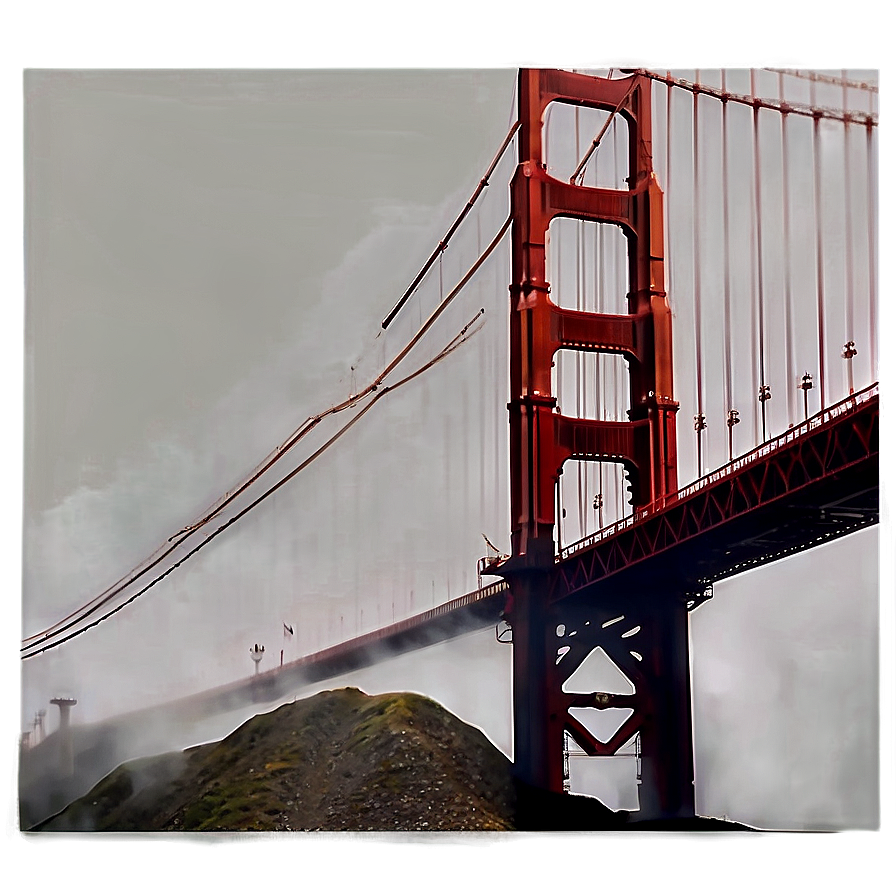 Golden Gate Bridge Foggy Morning Png Cjs