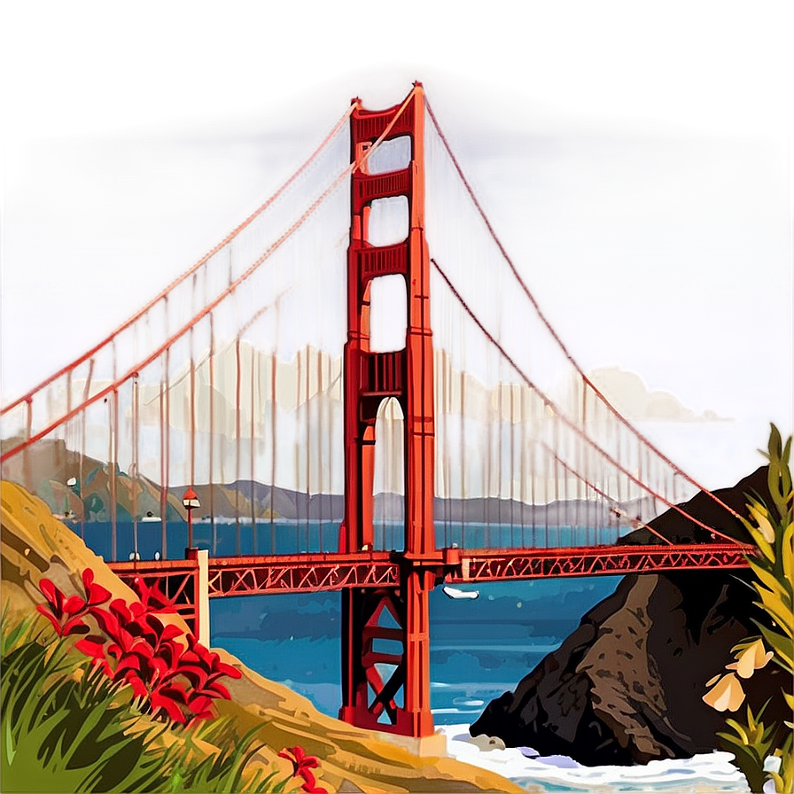 Golden Gate Bridge From Baker Beach Png 73