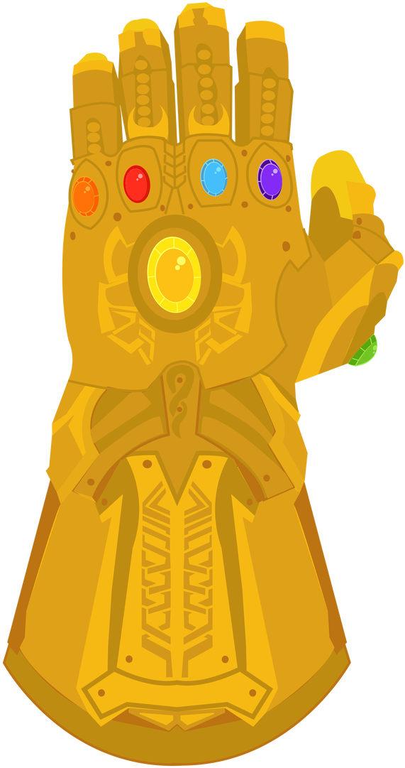 Golden Gauntletwith Infinity Stones