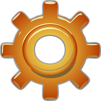 Golden Gear Icon