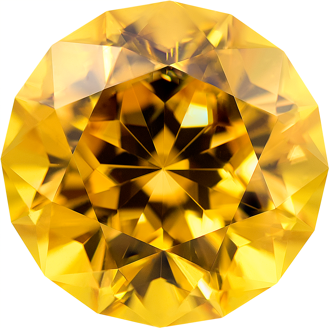 Golden Gemstone Facets Sparkle