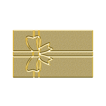 Golden Gift Box Top View