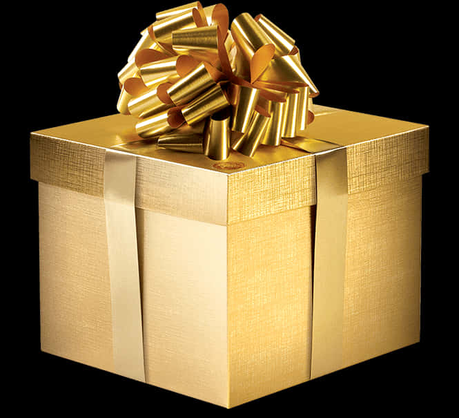 Golden Gift Boxwith Bow