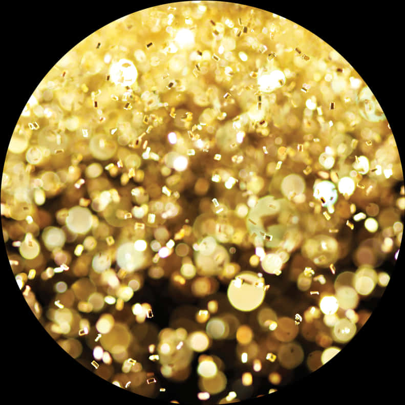 Golden Glitter Bokeh Background