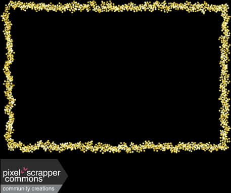 Golden Glitter Frame Border