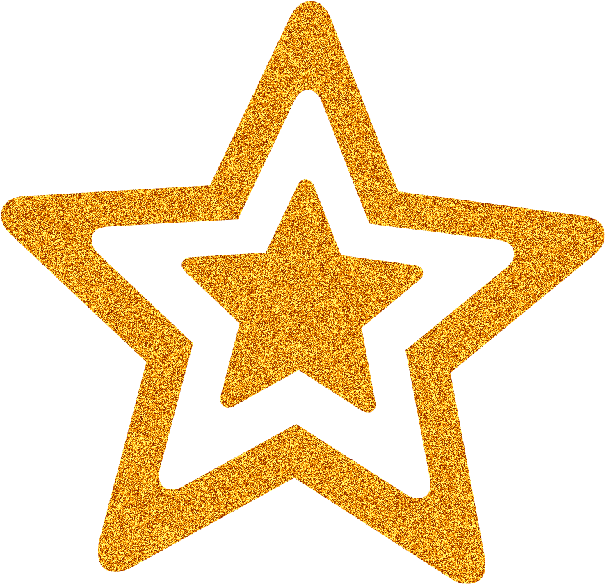 Golden Glitter Star Graphic