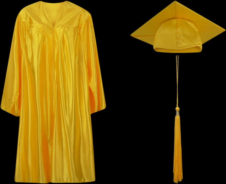 Golden Graduation Gownand Cap