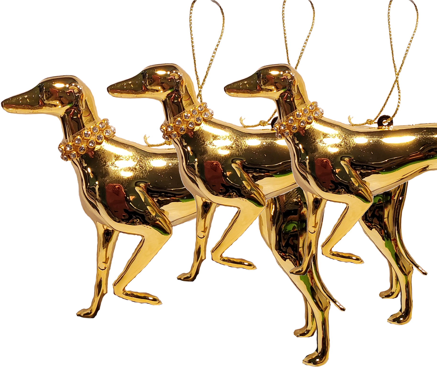 Golden Greyhound Ornaments