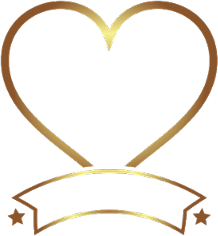 Golden Heart Banner Frame