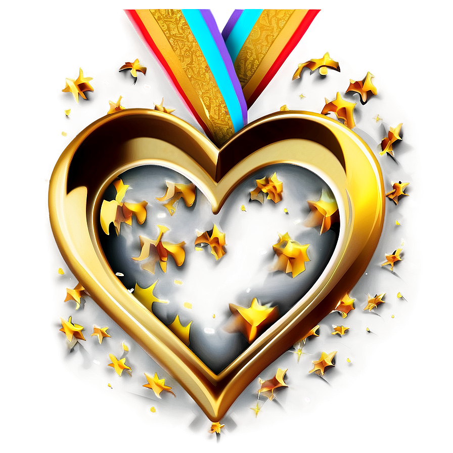 Golden Heart Clipart Luxury Png 05252024