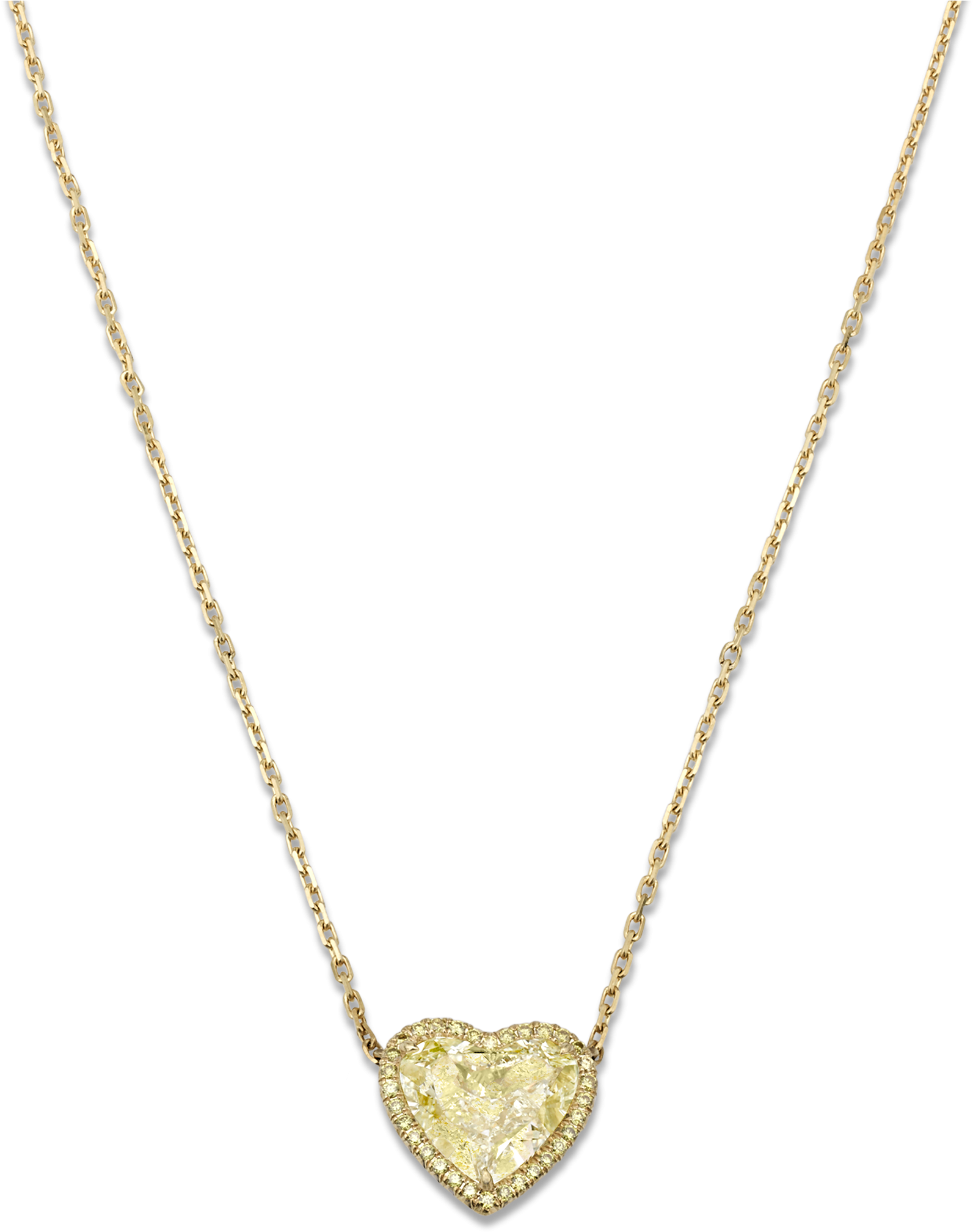 Golden Heart Diamond Necklace