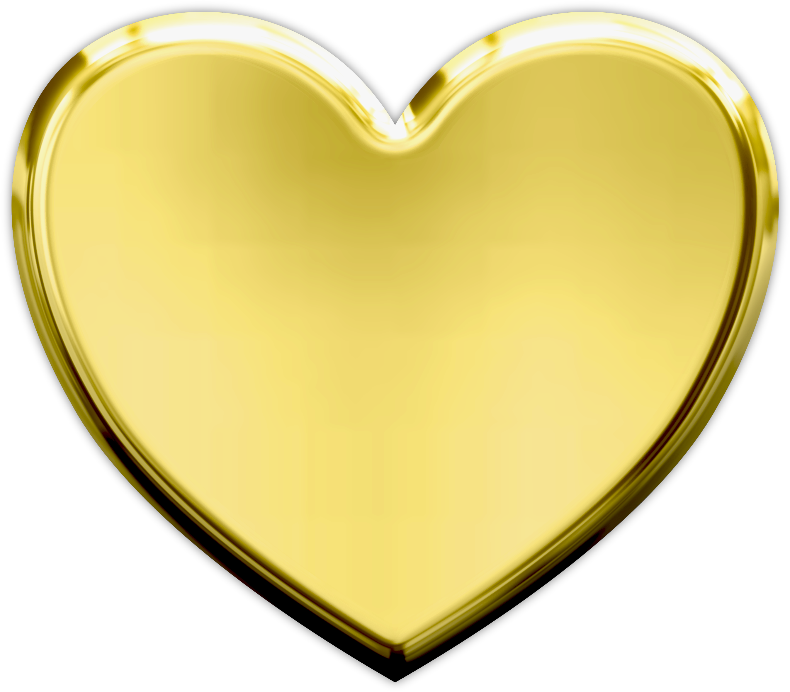 Golden Heart Icon Graphic