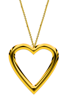 Golden Heart Pendanton Chain