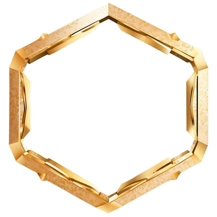 Golden Hexagon Frame Png 87