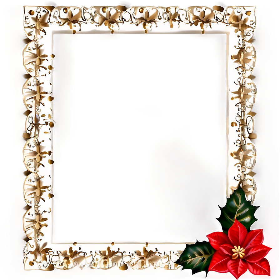 Golden Holiday Border Png Yrv51