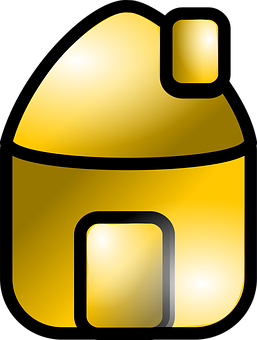 Golden Home Icon