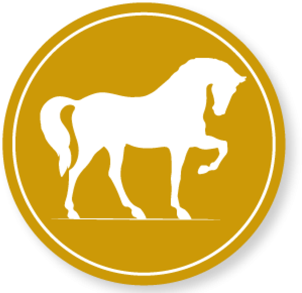 Golden Horse Silhouette Icon