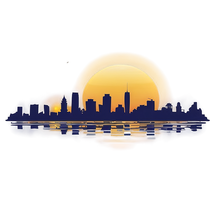 Golden Hour Skyline Png Wnk21