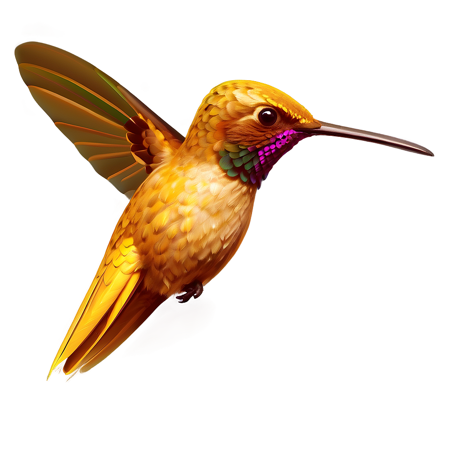 Golden Hummingbird Png 22