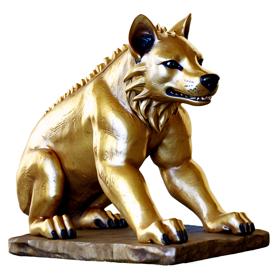 Golden Hyena Statue Png Lwi61