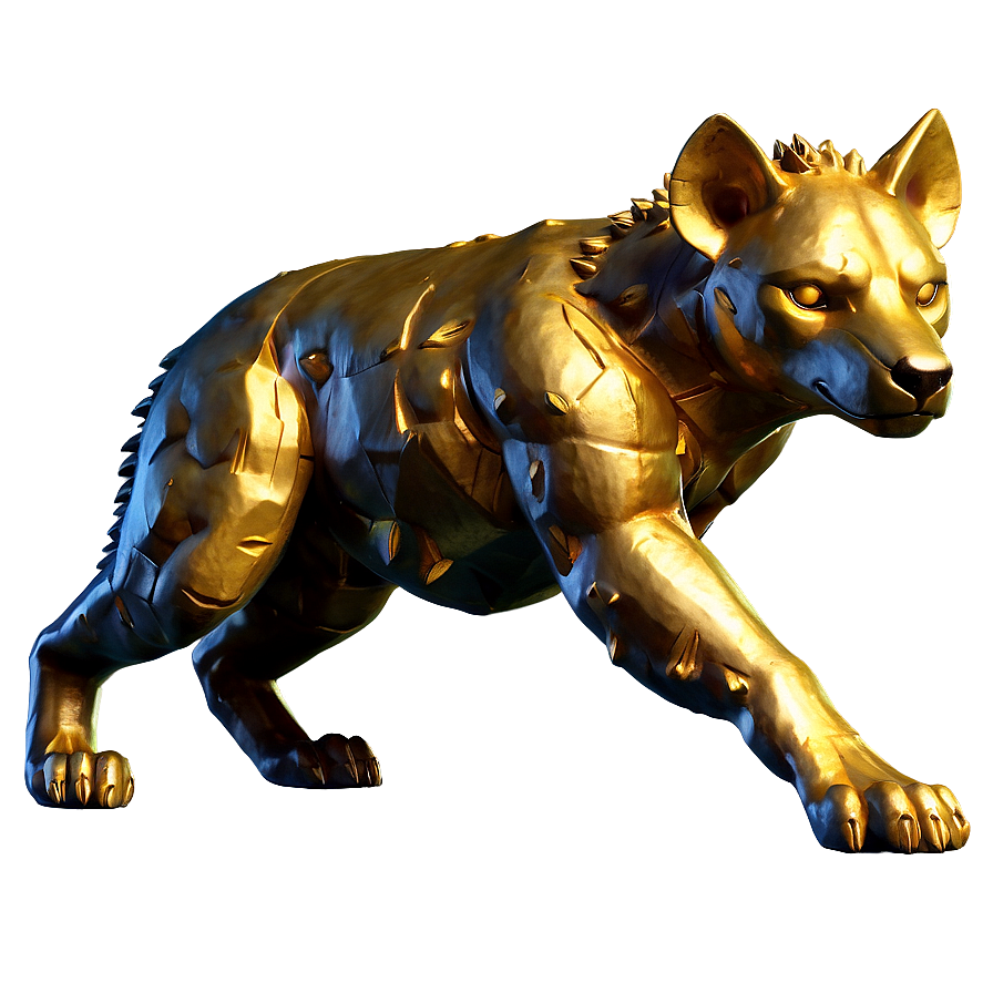 Golden Hyena Statue Png Vlo