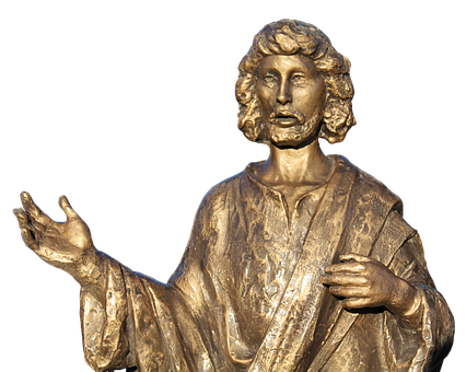 Golden Jesus Statue Bust