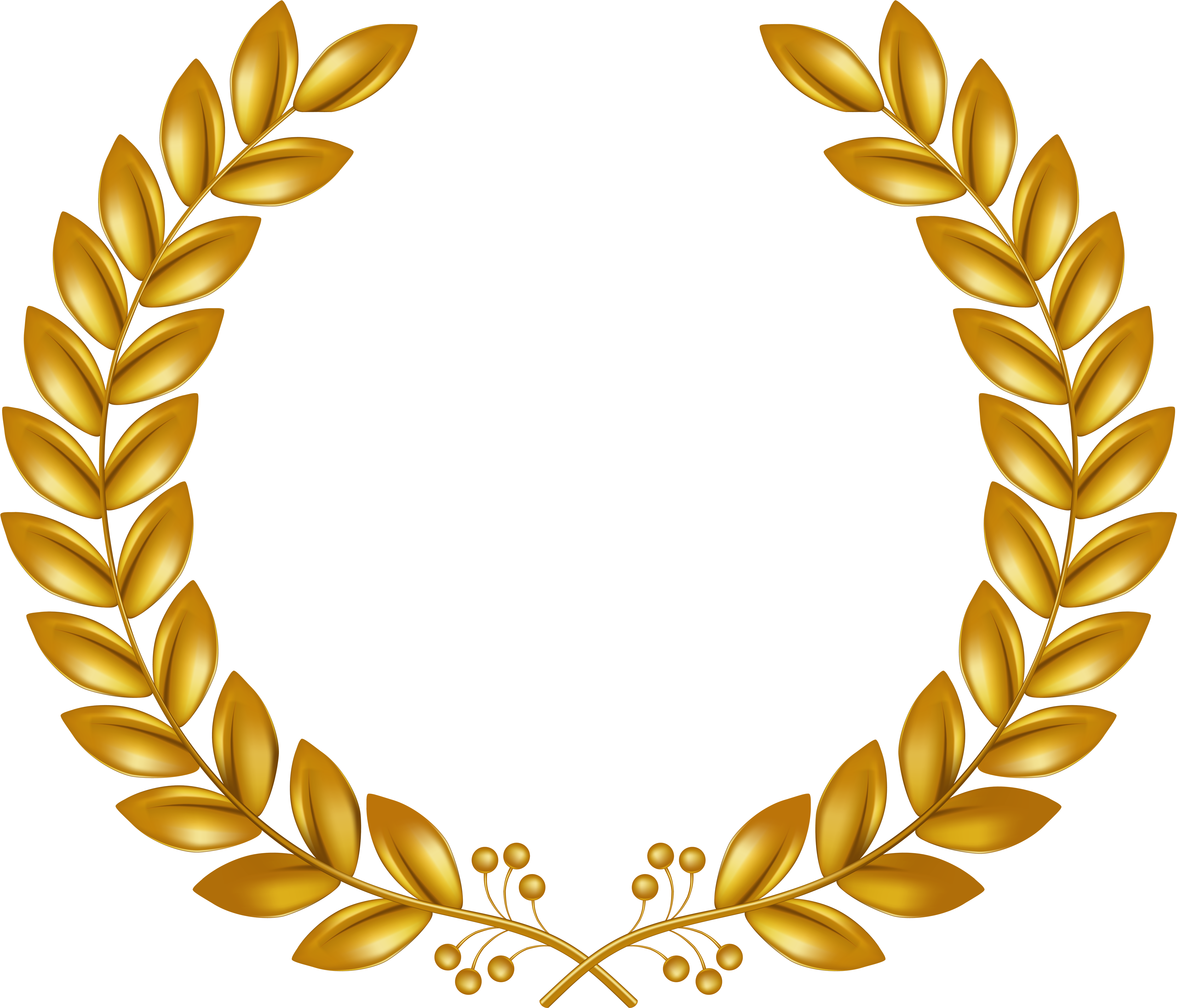 Golden Laurel Wreath Design