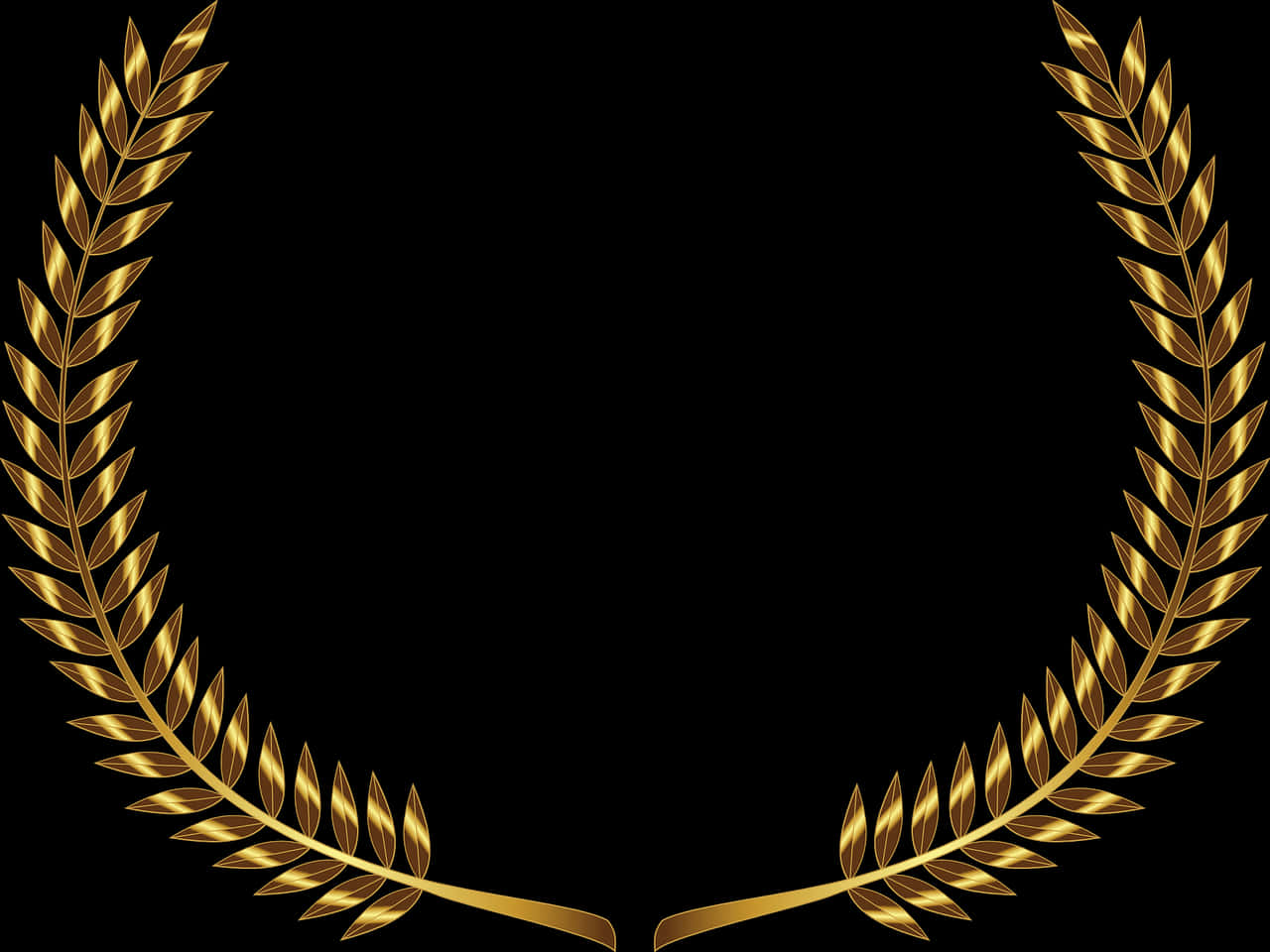 Golden Laurel Wreath Design