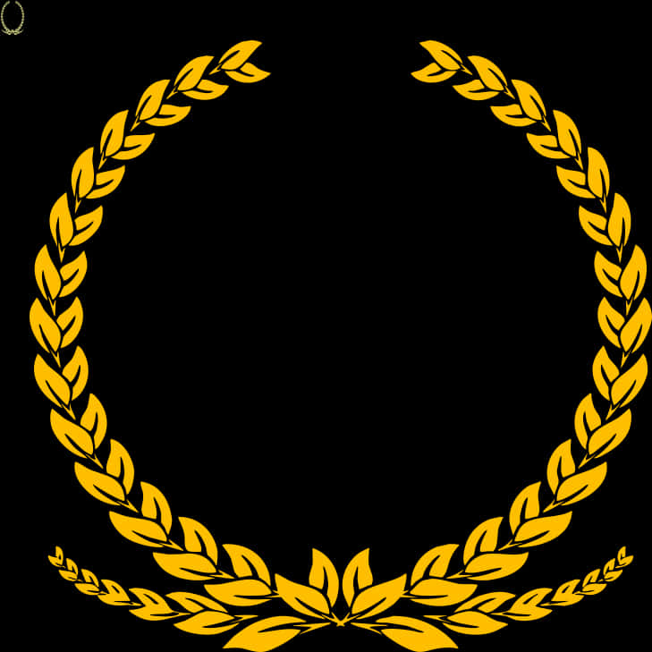 Golden Laurel Wreath Graphic