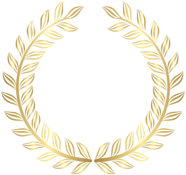 Golden Laurel Wreath Graphic