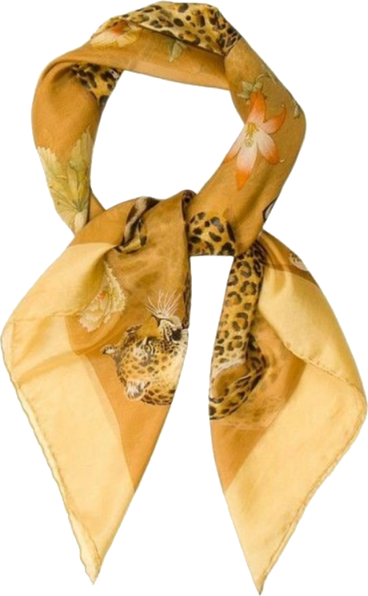 Golden Leopard Print Bandana