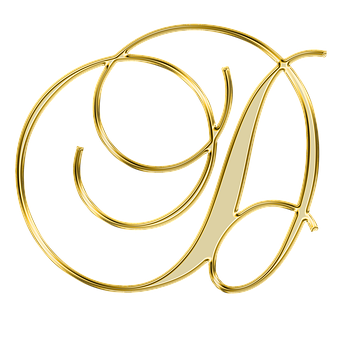 Golden Letter Dand A Monogram