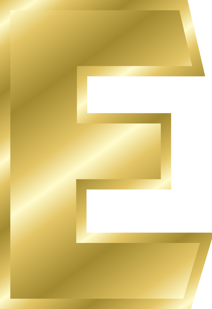 Golden Letter E Graphic