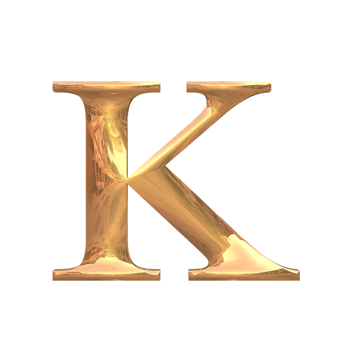 Golden Letter K Graphic