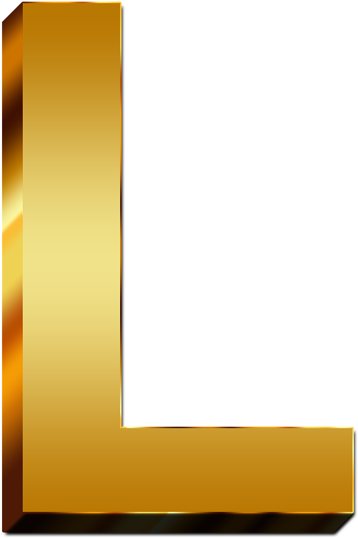 Golden Letter L Graphic