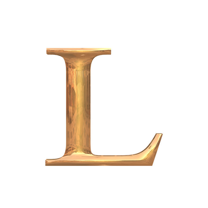 Golden Letter L3 D Rendering