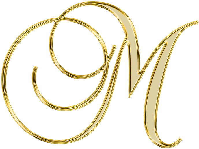 Golden Letter M