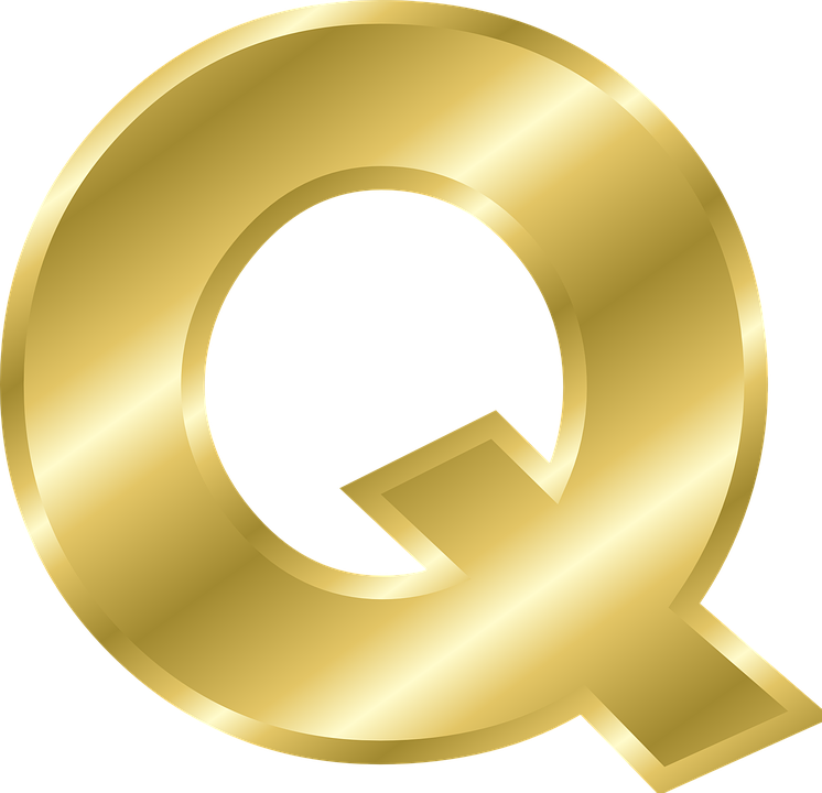 Golden Letter Q Graphic