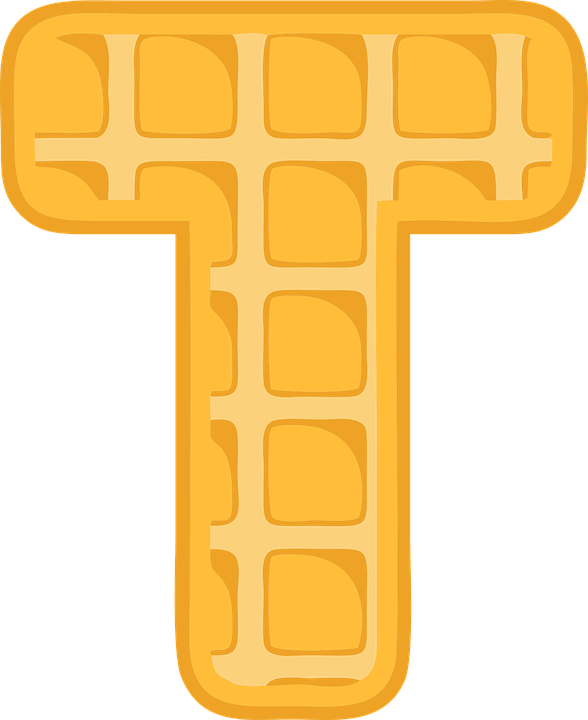 Golden Letter T Icon