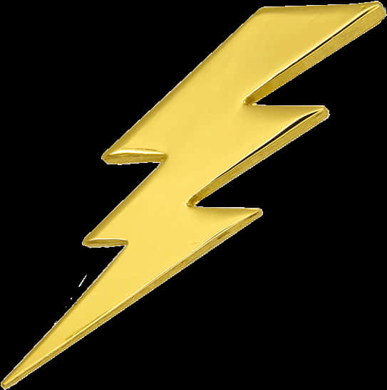 Golden Lightning Bolt Graphic