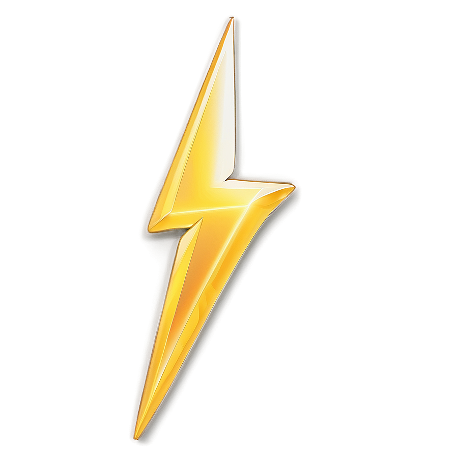 Golden Lightning Bolt Png 05042024