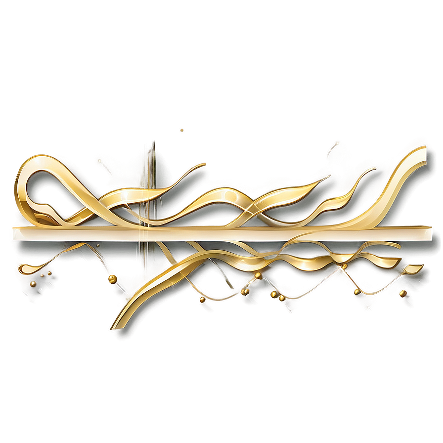 Golden Line Abstract Png Aqi29