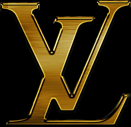 Golden Louis Vuitton Logo