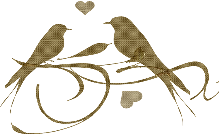 Golden Love Birds Graphic