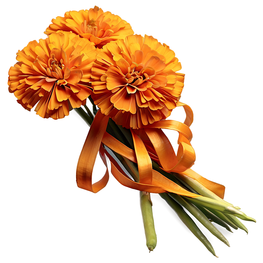 Golden Marigolds Bouquet Png Ohx72