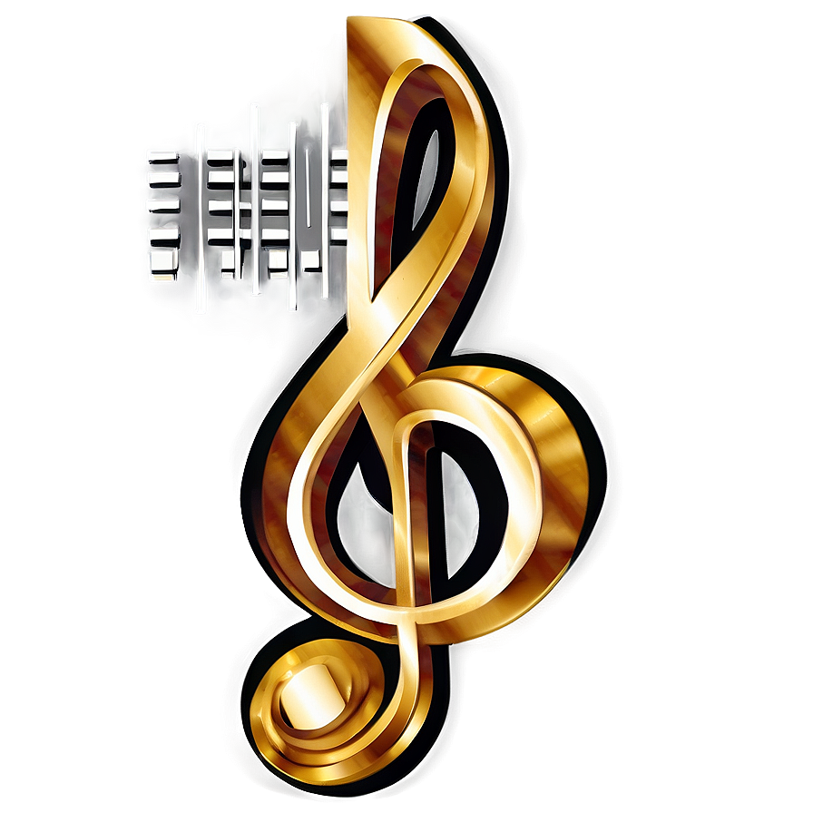 Golden Musical Note Png 06122024